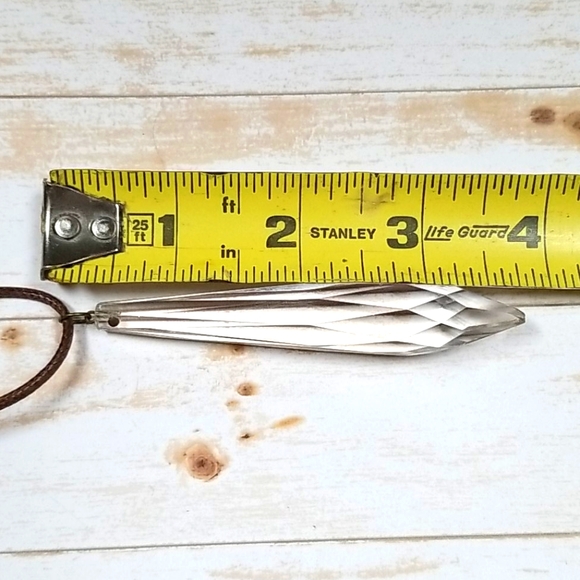 Hand Crafted Repuposed Vintage Chandelier Crystal Pendant Necklace - Picture 9 of 16